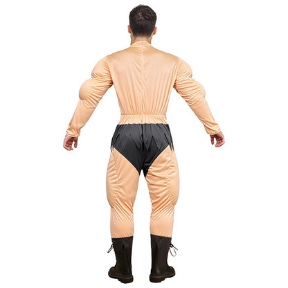 Whole body Muscles Adult Man and Kids Muscular Men Cosplay Pectoral muscles Abdominal muscles Jumpsuit Costume Little Boys Man R