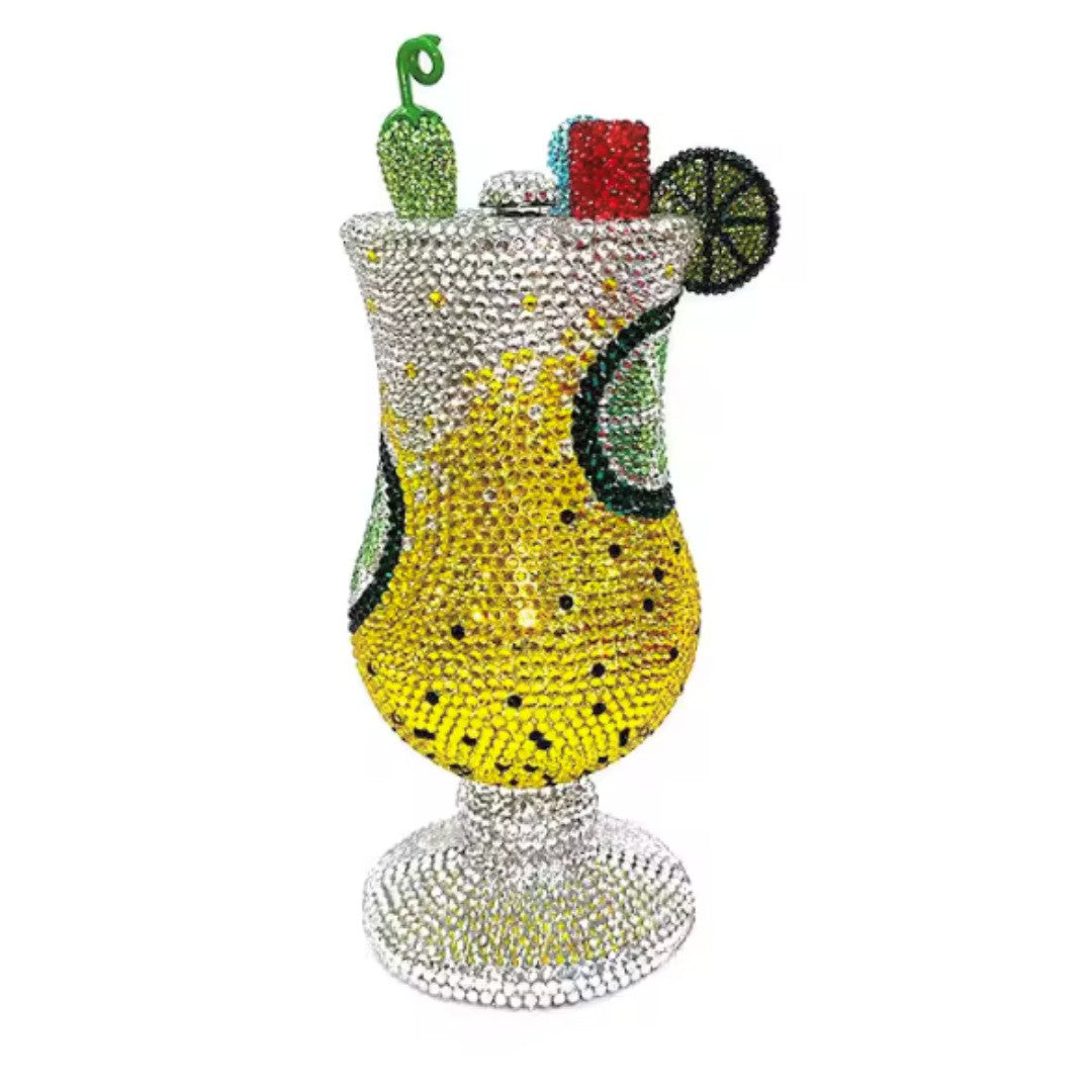 XIYUAN Martini Purse Women Crystal Evening Bags Luxury Designer Diamonds Cup Clutches Wedding Bridal Handbag Lady Rhinestone Bag