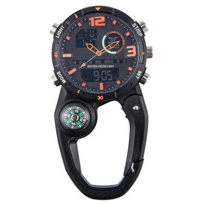 Climbing Watch Clip On Backpack Carabiner Analog Quartz Pocket Watch Men Mountaineering Outdoor Sports Man Woman Buckle Watches
