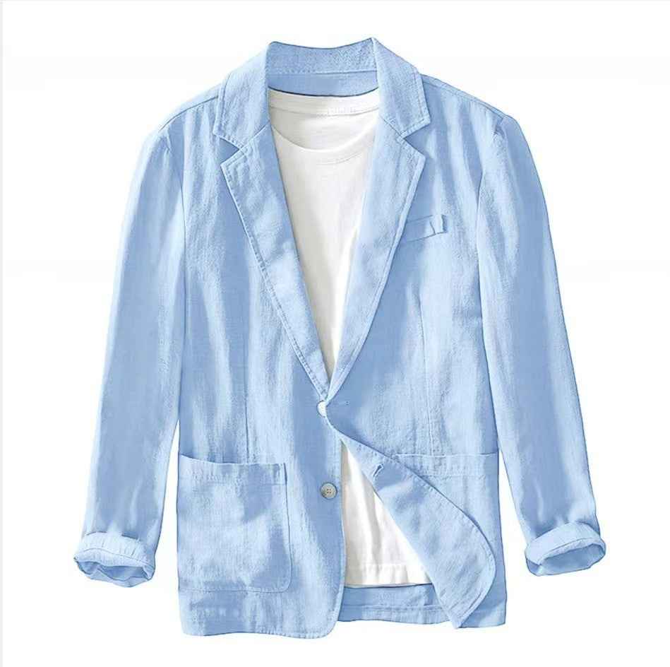 WVGA Spring Autumn New Man Tide Turn-Down Collar Suit Jacket Niche Chic Casual Pocket Cotton Long Sleeved Blazers Ins Y2K W14142