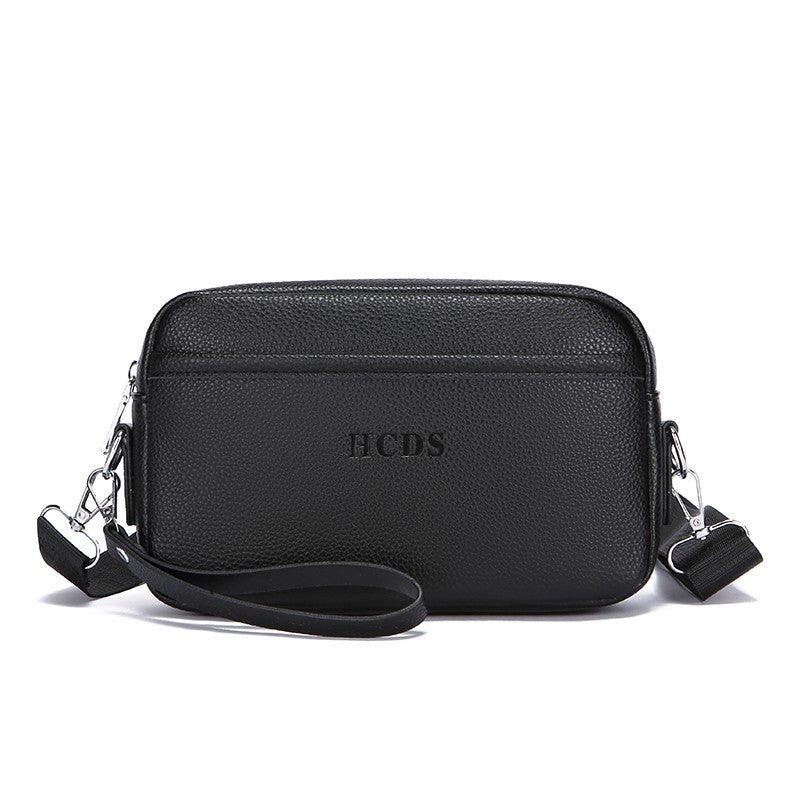 New Style Casual Men's Single Shoulder Bag - Portable Side-Hand Carrying Bag With Wrist Strap - Business-Style Crossbody Bag