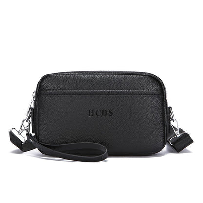 New Style Casual Men's Single Shoulder Bag - Portable Side-Hand Carrying Bag With Wrist Strap - Business-Style Crossbody Bag