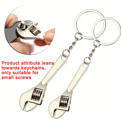 1 Chave inglesa multifuncional mini, Chave de boca mini, Ferramenta manual portátil, Chave inglesa de mandíbula, Chaveiro, Ferramenta de chave ajustável