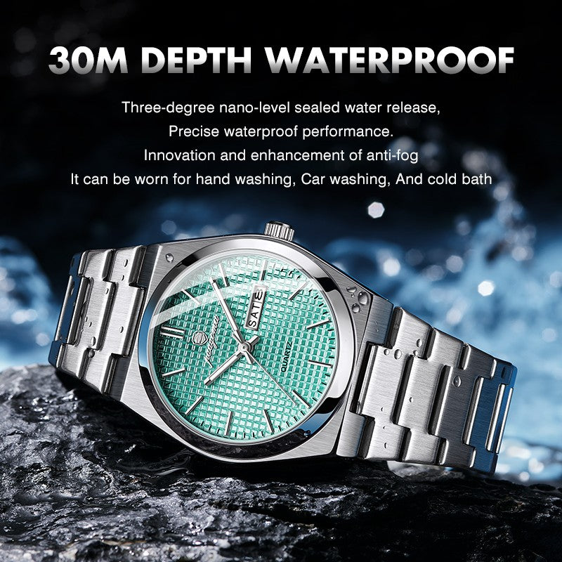 PAAZOMU Relógio Masculino de Luxo Original Moda Luminoso À Prova D'água Cronógrafo Data Relógio Masculino Couro Quartzo Relógios Masculinos Reloj