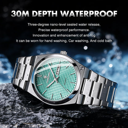 PAAZOMU Relógio Masculino de Luxo Original Moda Luminoso À Prova D'água Cronógrafo Data Relógio Masculino Couro Quartzo Relógios Masculinos Reloj