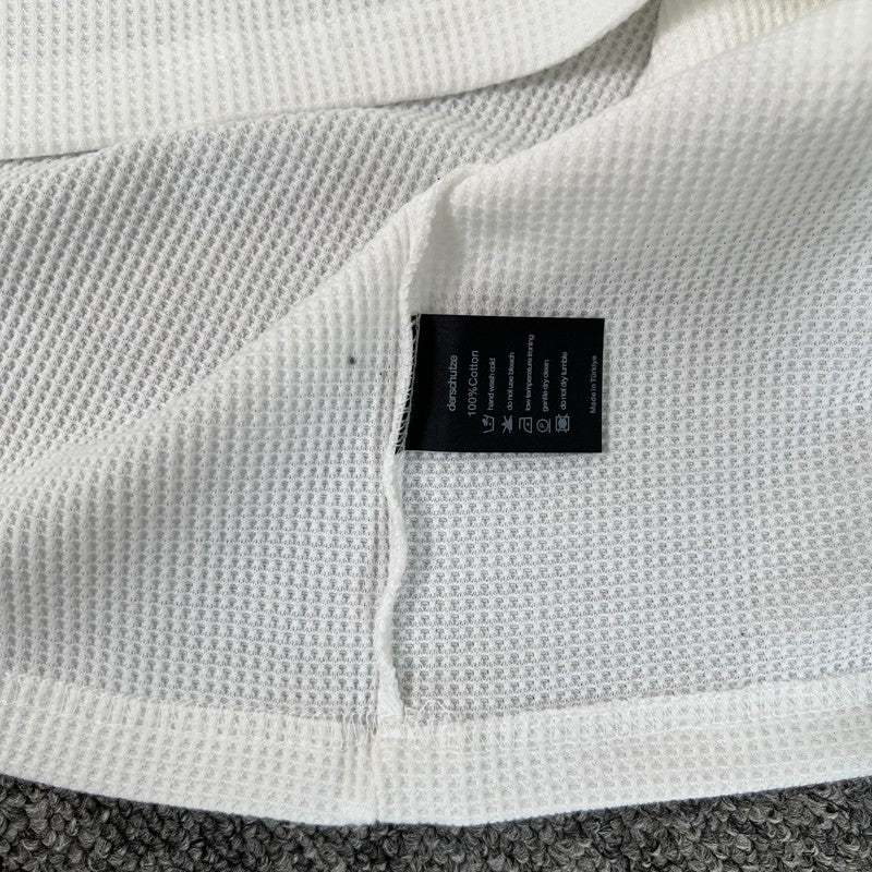 Waffle Long Sleeve Embroidery Sakura Derschutze Blossom T Shirt Men Women Casual Loose High Quality Breathe T-shirt Clothes
