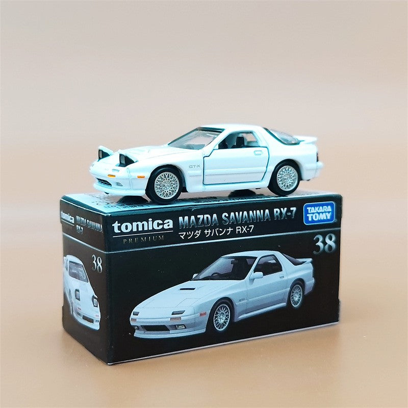 TOMY Mitsubishis JDM Lancer Evo X Carros de liga leve e veículos de brinquedo Modelo de carro em miniatura em escala para crianças