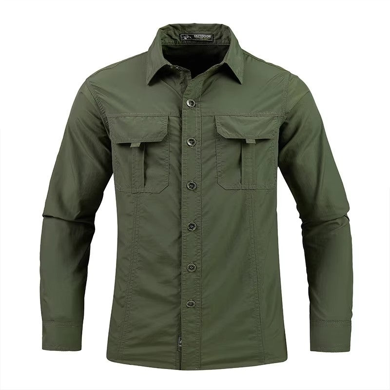 Lightweight Breathable shirt tactical multifunctional shirt outdoor long sleeved work shirt breathable sports sun protection