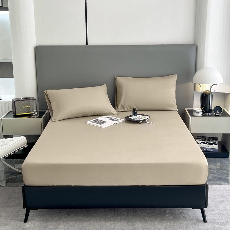 A 3-piece solid-color bed cover and pillowcase set, including 1 bed cover +2 pillowcases (without cores), machine washable