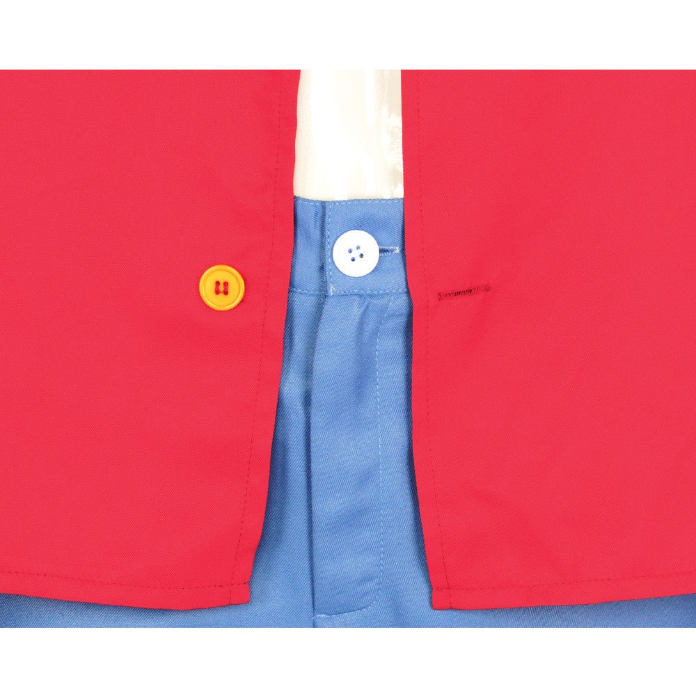 LUFEI cosplay costume set, pirate style red vest+blue shorts+straw hat, anime enthusiast cosplay event full outfit