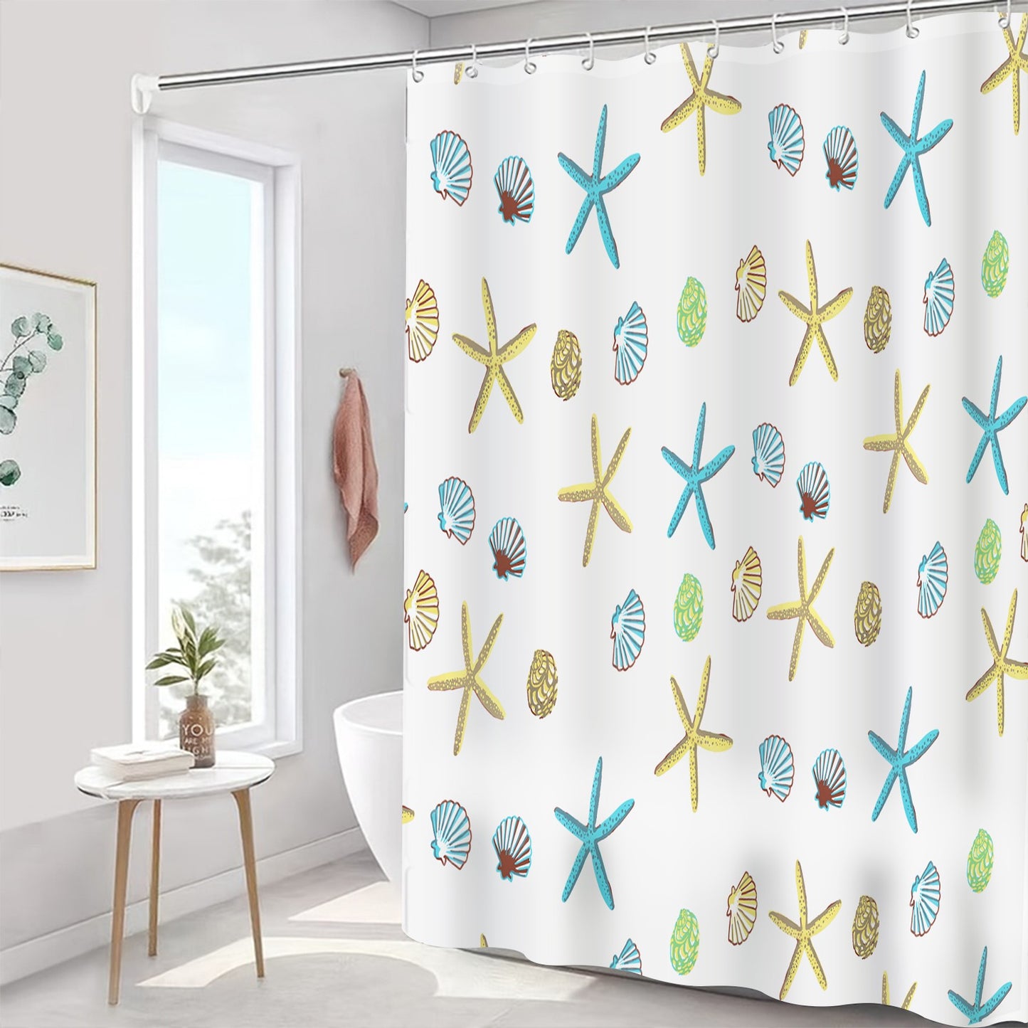 Clear Shower Curtain PEVA Transparent Bathroom Liner Waterproof 180x200CM Bath Curtains Bathroom Mould Proof Curtains with Hooks
