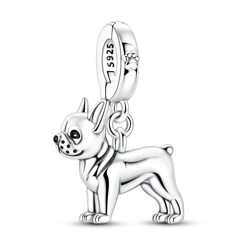 925 Sterling Silver Dog Charms French Bulldog Poodle German Shepherd Beagle Dachshund Pendants Fit Bracelets DIYJewelry Gift