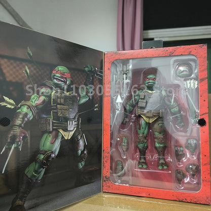 NECA The Last Ronin Leonardo Raphael Donatello Splinter Casey Jones Michelangelo Boneco de Ação Danificado em Batalha Brinquedos TMNT