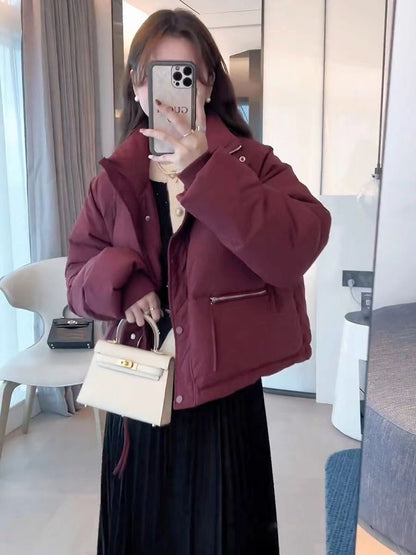 Trendy Loose Women's Short Cotton Jackets Coat Winter Fashion Thickened Sense Bread Clothes Outwear Office Ladies Quilted Jacket