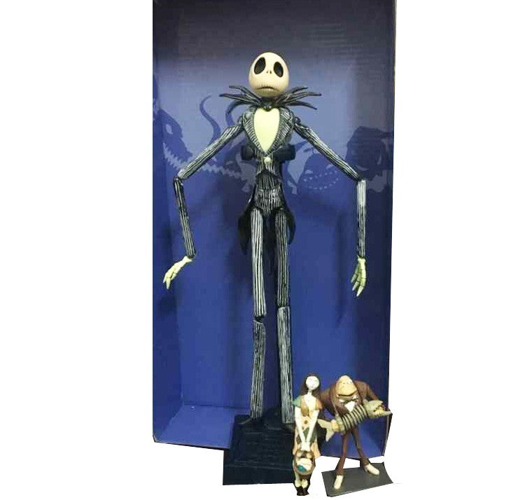 O Pesadelo Antes do Natal Jack Skellington Action Figure 12 Rostos Jack Jack Cadeira Versão Especial Modelo de Brinquedo Presente de Halloween