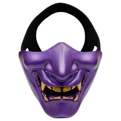 Masks Half Oni Cosplay Decor Samurai Mens Room Party Costume Face Japanese Masquerade Halloween Resin Mask Props Gifts Accessory
