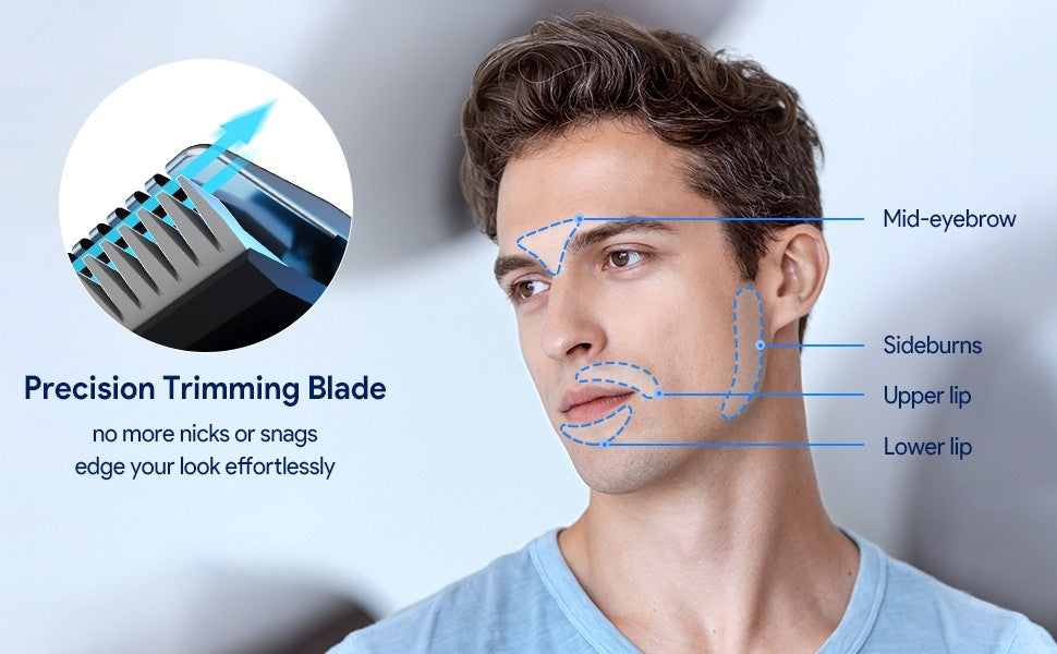 Nose Replacement Head Compatible with OneBlade QP2734/QP2834/QP25XX/QP26XX Precision Dual Blade, Rust Resistant Stainless Steel