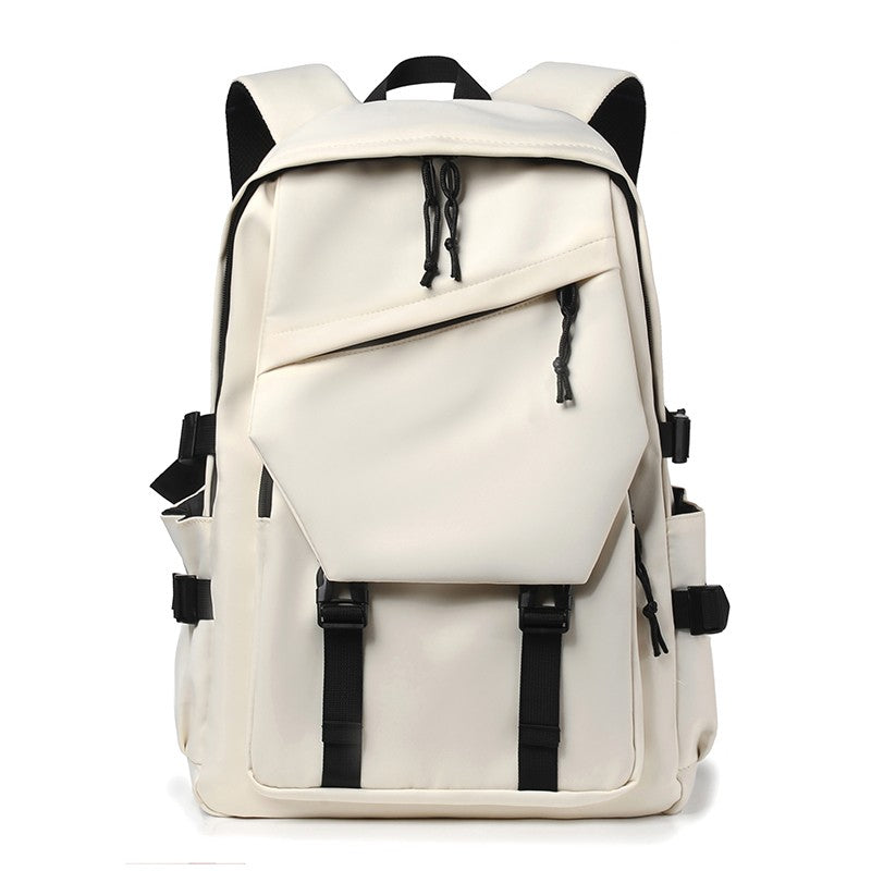 Simple solid color backpack,  travel backpack, plenty of storage space, very suitable for commuting, school, work and going out.