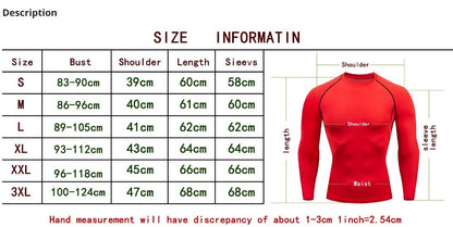Men Compression Running T-shirt Fitness Tight Long Sleeve Sport Shirts Training Jogging Tops Gym Sportswear Dry Fit Rashgard