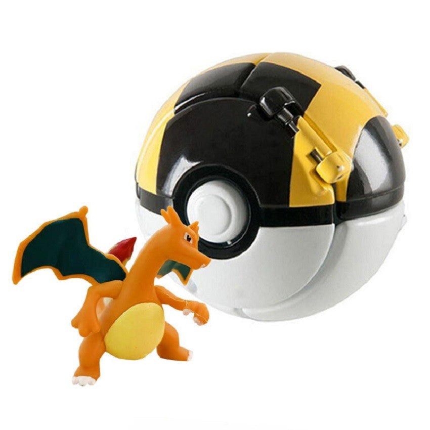 Pokémon Boneco Elf Ball Anime Personagem Desenhos Animados Pikachu Charizard Pocket Monster Pet Modelo Deformável Brinquedo de Ação Presentes Infantis
