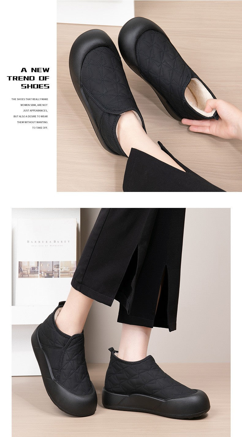 Winter Women's Boots Warm Plush New Platform Snow Boots Anti Slip Waterproof Comfort Lightweight Indoor Casual Warm Cotton Shoes