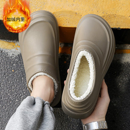 Winter Plush Supper Warm Chef Shoes for Men Women Very Soft Rubber Sandals Clogs Garden Shoes Without Holes Kitchen Work