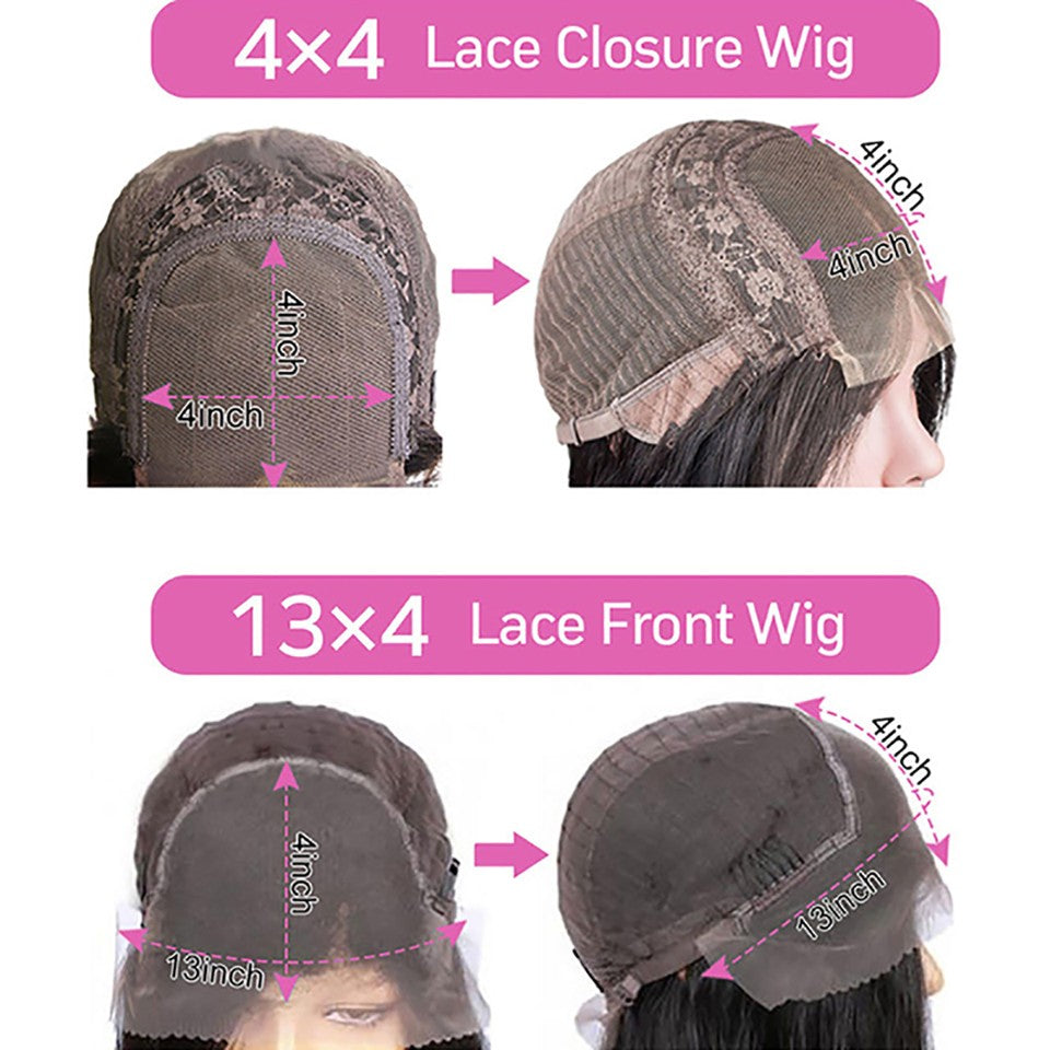 Peruca Curta Bob Dupla Puxada Sem Cola Cabelo Humano Ondulado Bruto Vietnamita Peruca Frontal de Renda Pré-Cortada 13x4 HD em Promoção