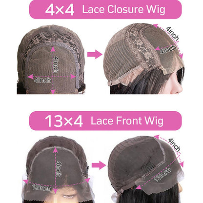 Peruca Curta Bob Dupla Puxada Sem Cola Cabelo Humano Ondulado Bruto Vietnamita Peruca Frontal de Renda Pré-Cortada 13x4 HD em Promoção