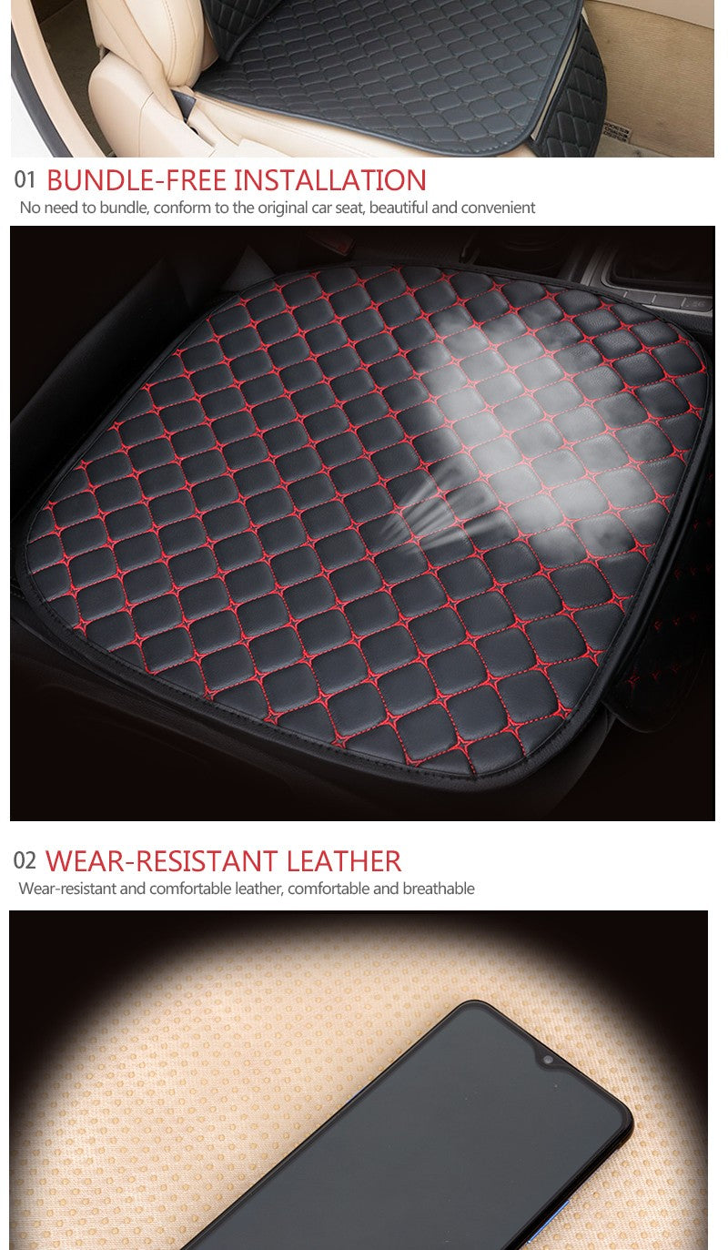 Leather Car Seat Covers Four Seasons Front/Rear Seat Protector Car Seat Cushion Pad Mat Auto Interior Accessories Universal