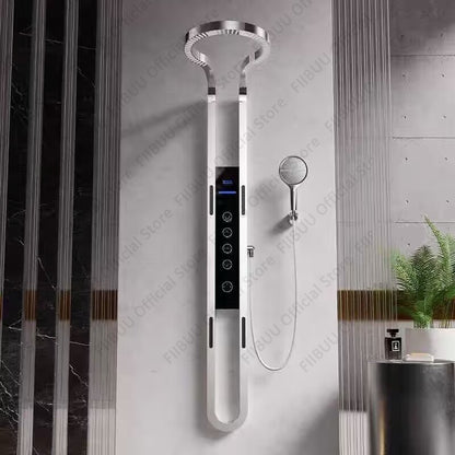 Conjunto de Chuveiro de Luxo com Display Digital, Sistema de Chuveiro com Massagem de Água Pressurizada, Chuveiro Combo e Ducha de Mão, Acessórios de Banheiro