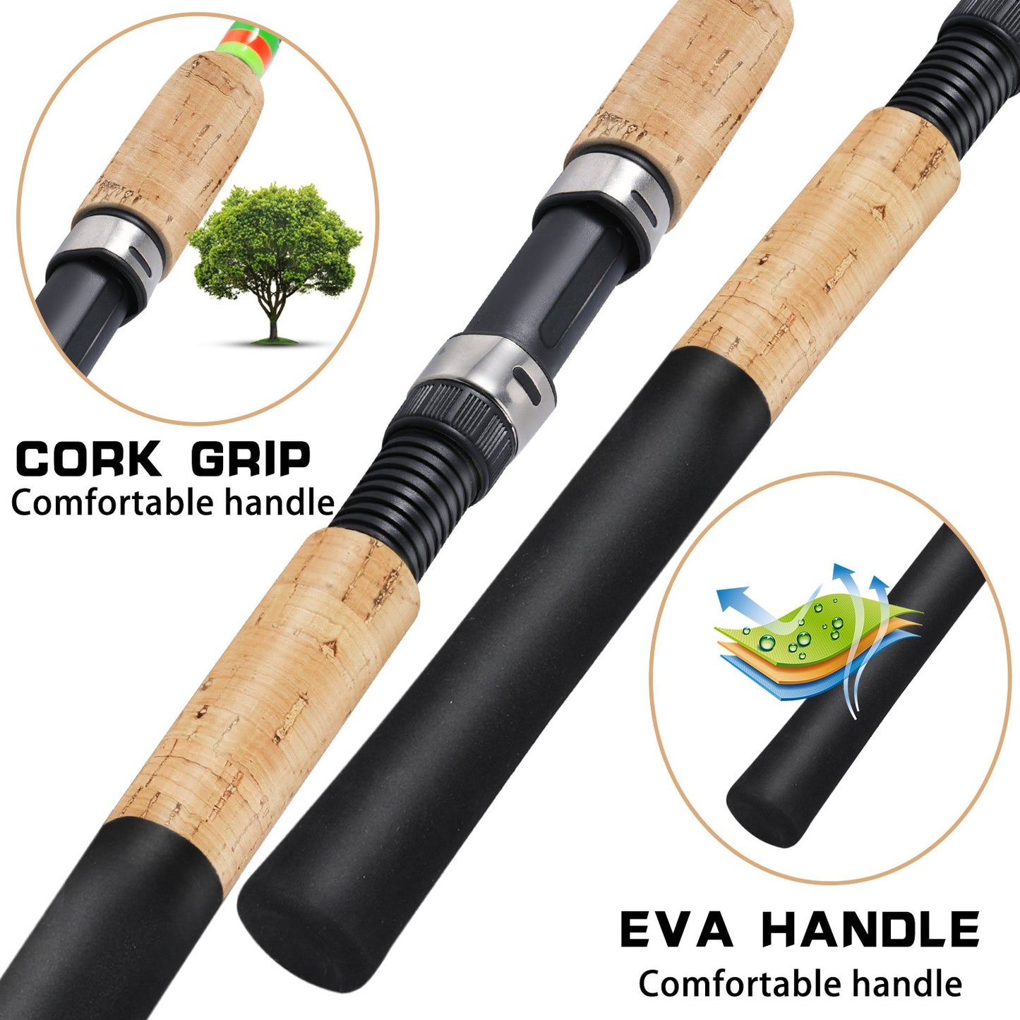 Varas de pesca Sougayilang Feeder ultraleves de fibra de carbono para pesca de carpa com tração máxima de 15 kg com potência L M H para pesca de robalos, carpas e trutas