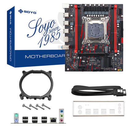 Placa-mãe SOYO X79 Game LGA 2011 Conjunto com CPU E5 2650 V2 Memória RAM ECC DDR3 8G*1 M.2 NAME Componentes de computador Placa principal