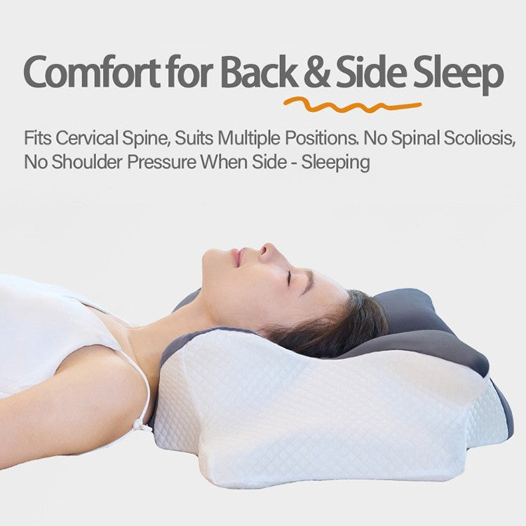 1pc Memory Foam Pillow 2 in 1 Ergonomic Contour Orthopedic Pillows for Sleeping?Cervical Orthopedic Pillow for Neck Pain