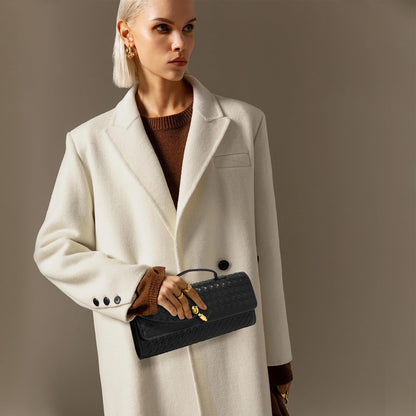 Women's woven handbags, evening clutches, woven leather totes, formal crossbody bags