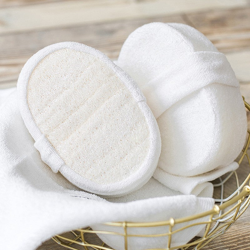 Esponja de Bucha Natural Toalha de Banho Unissex Esfrega Bucha Espessa Esfoliante Corporal para Banho Esfregaço Corporal Durável Saudável Escova de Massagem