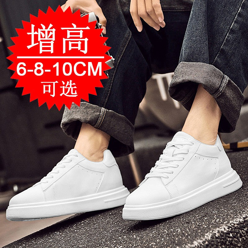 Sneakers Man Elevator Shoes White Black Taller Shoes Men Leisure Fashion Sports Increasing Shoes Increase in Height 6-10Cm