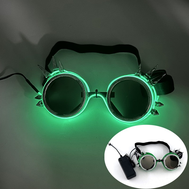 Halloween Funny Sunglasses Boys Girls Personalized Eyewear Alien Style Party Glasses Luminous Neon Light Flashing For Halloween