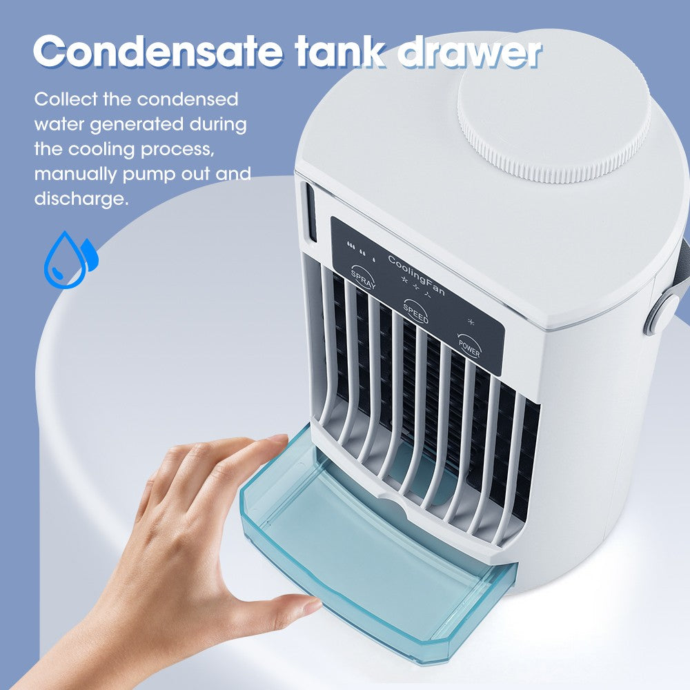 Mini Ar Condicionado Climatizador Ventilador Portátil a Água Ventilador de Ar Condicionado Móvel Para Escritório, Quarto, Carros