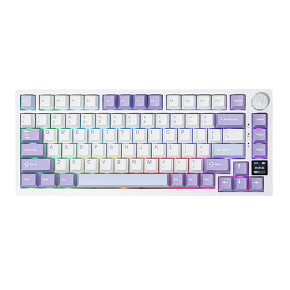 Teclado Gamer Ajazz AK820 Pro com Chave Magnética, Montagem Gasket, Bluetooth 5.1/Wireless 2.4G/USB-C com Fio, Tela TFT, para Mac/Windows