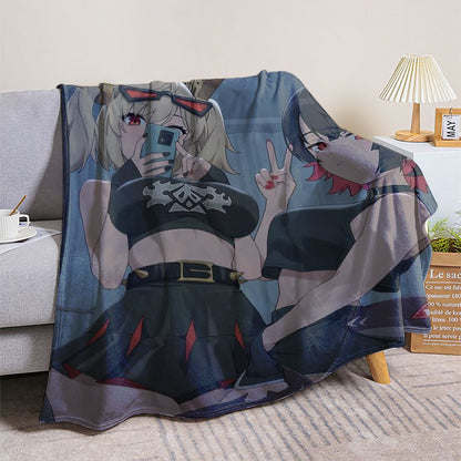 Manta de lã com tema de anime fofa Zenless Zone Zero para cama, sofá, escritório, para uso interno e externo