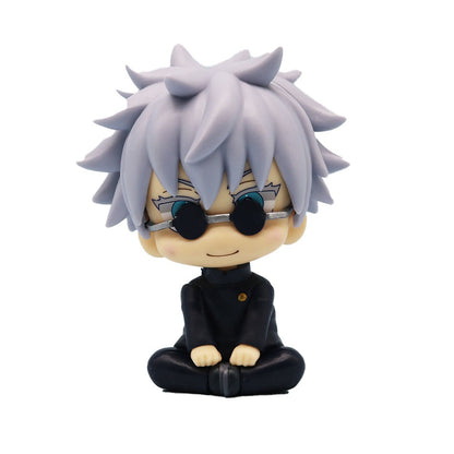 Novo conjunto de 5 peças Jujutsu Kaisen Cute Yuji Itadori Gojo Satoru Q Ver. Bonecos de Ação de PVC Figuras de Anime Modelo Brinquedos Coleção Boneca Presente