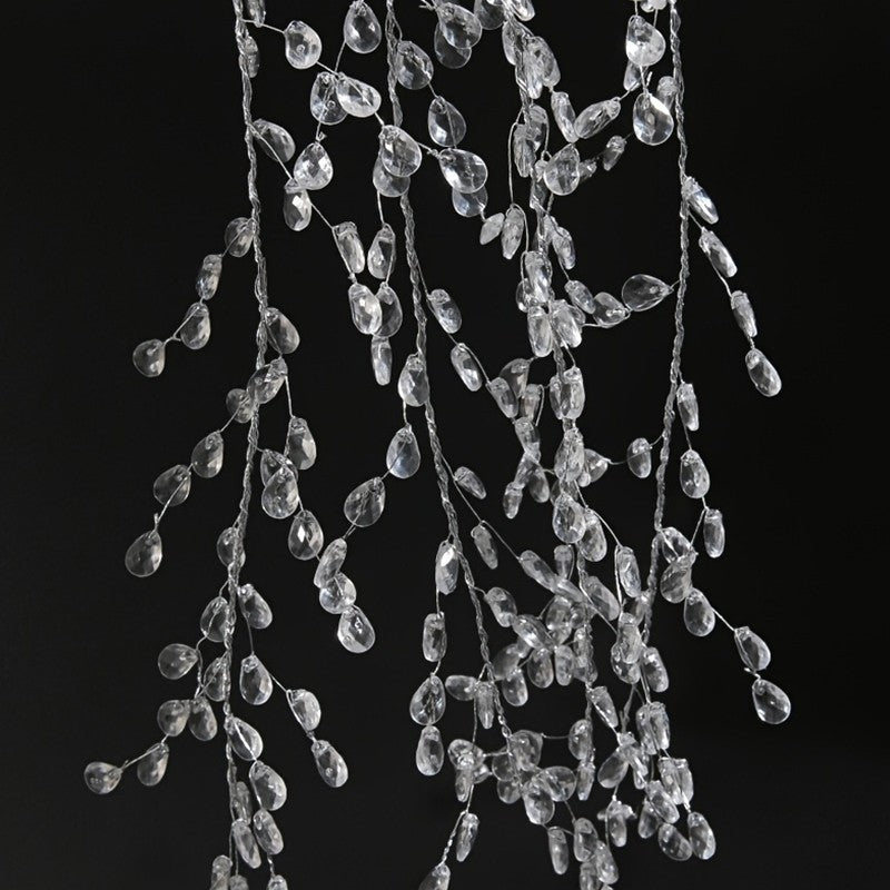 5 Pieces/35CM Short Acrylic Crystal Pendant for Christmas Tree Decoration, DIY Wedding Party Decoration Beads