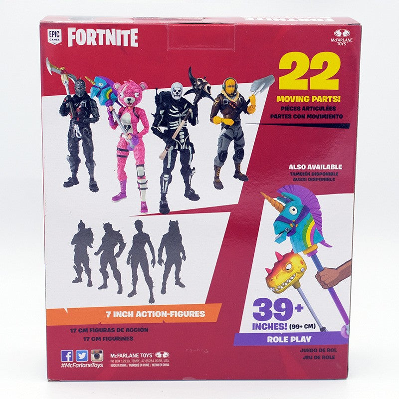 Fortnite Raptor Cavaleiro Negro Soldado Caveira Líder do Esquadrão Abraço Boneco de Ação Decoração de Quarto Brinquedos Presente para Crianças
