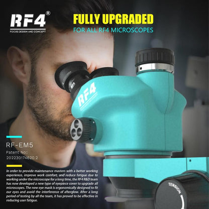 RF4 Microscópio Trinocular Estéreo Rotação 360° com Braço Articulado Suporte de Campo Amplo Câmera HDMI 4K Reparo de Solda de Placa PCB de Celular