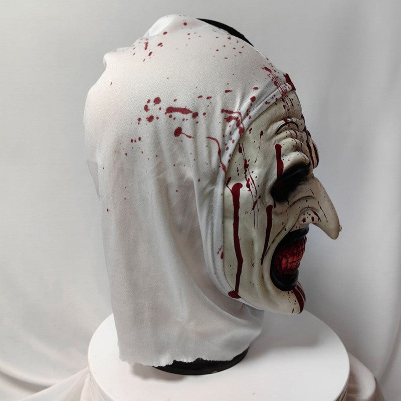 Cosplay Ghost Broken Soul Bloody Clown Scary Terrifier 3 Halloween Mask Funny Tooth Nose Full Face Head Cover Party Costume Prop