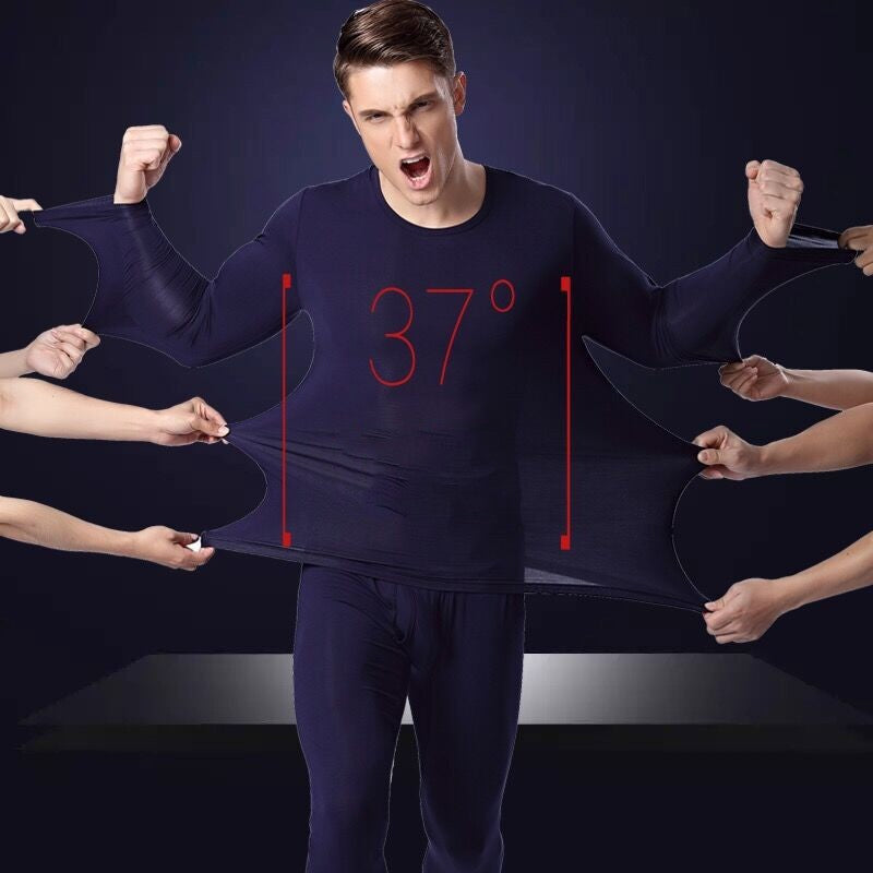 Winter 37 Degree Constant Temperature Thermal Underwear for Men Ultrathin Elastic Thermo Underwear Seamless Long Johns