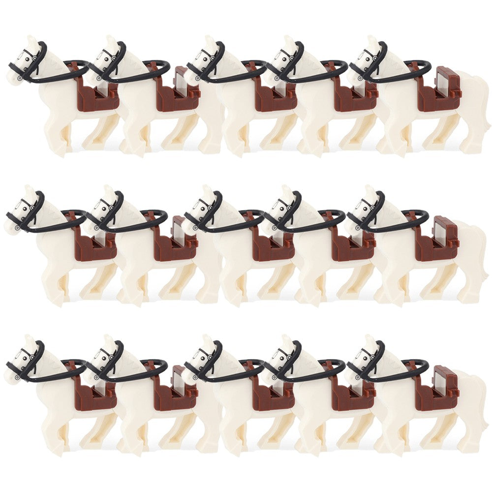Blocos de Montar Zoológico Medieval Acessórios de Personagens Montarias Animais Cervos Elefantes Camelos Lobos Cavalos de Guerra Tijolos Brinquedos Presentes K080