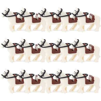 Blocos de Montar Zoológico Medieval Acessórios de Personagens Montarias Animais Cervos Elefantes Camelos Lobos Cavalos de Guerra Tijolos Brinquedos Presentes K080