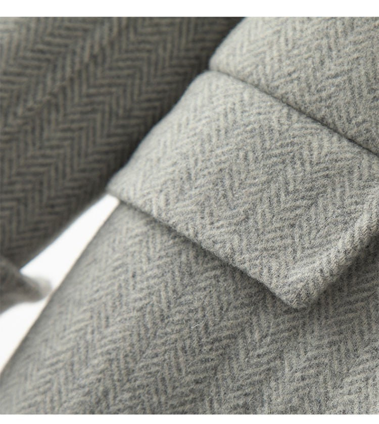 100% Pure Wool Woolen Coat Women 2025 Autumn Winter Suit Wool Overcoat Thin Cashmere Two-sided Jacket Suit Collar Outwear Female