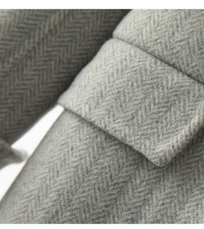 100% Pure Wool Woolen Coat Women 2025 Autumn Winter Suit Wool Overcoat Thin Cashmere Two-sided Jacket Suit Collar Outwear Female